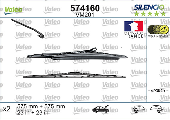 VALEO SILENCIO PERFORMANCE Ablaktörlő lapát 574160_VALEO